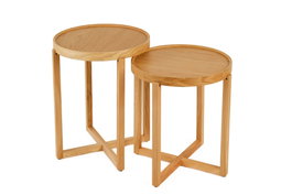 Hanah Home Nil 2 - Oak v2 Juego de mesas anidadas